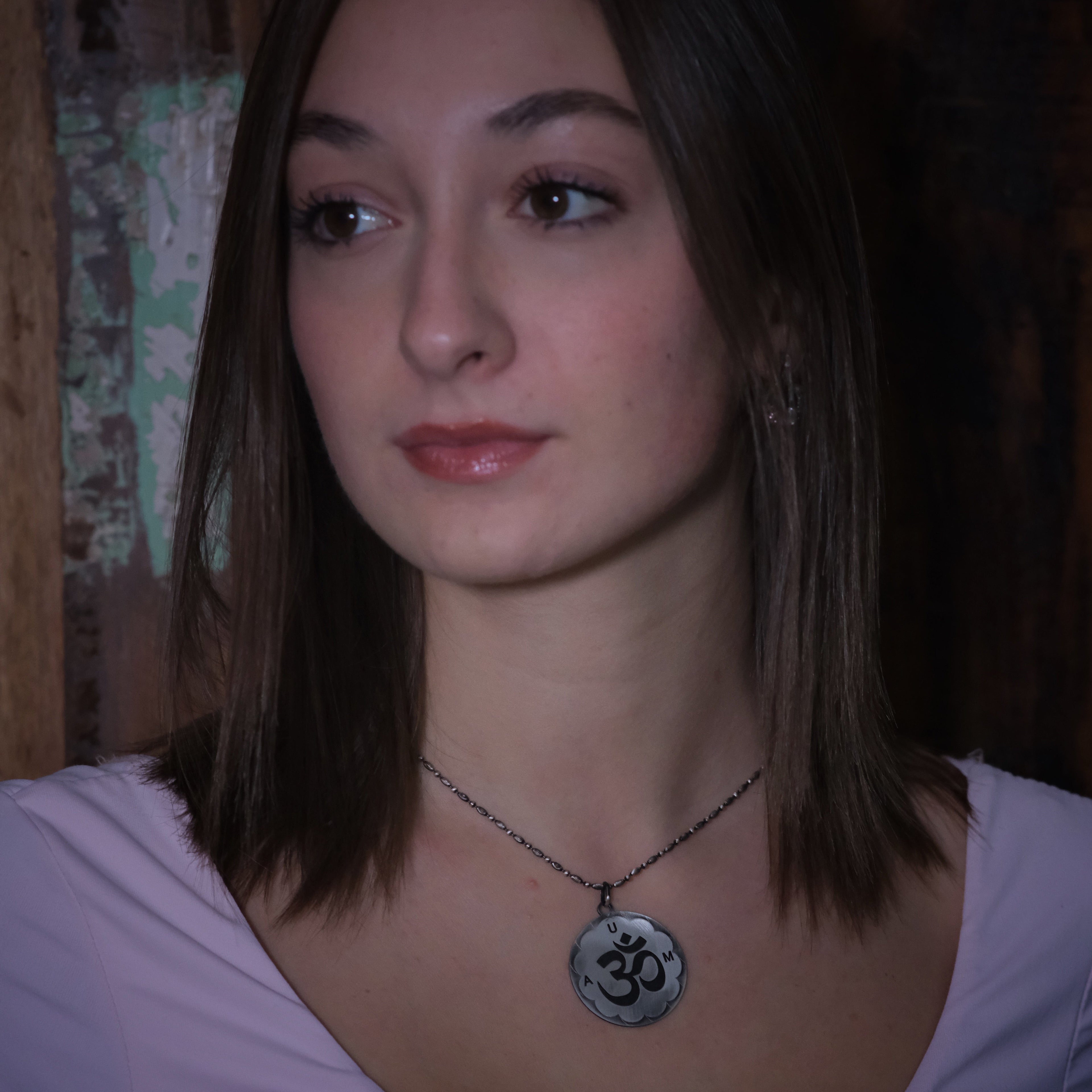 Collana Om - Aum Argento
