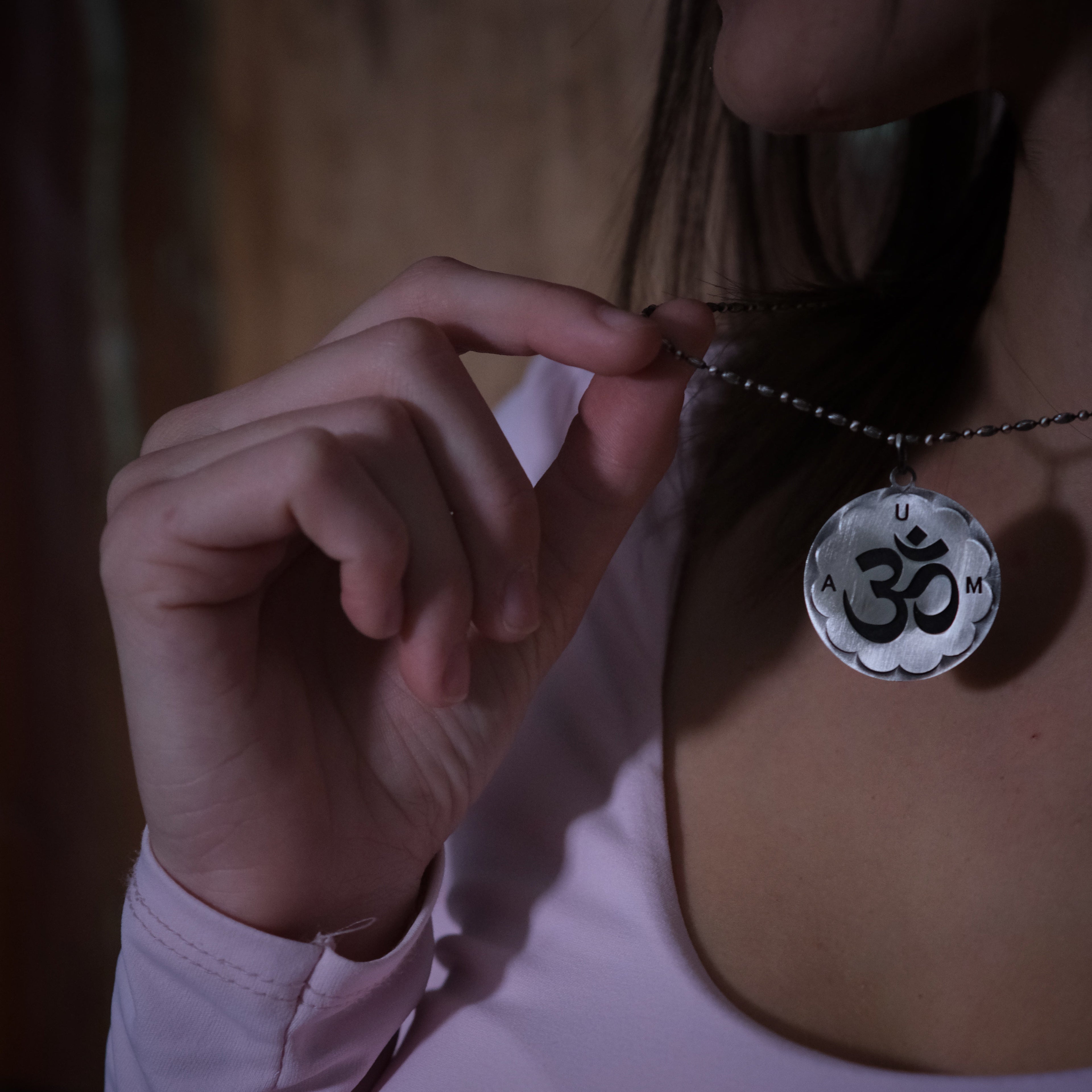 Collana Om - Aum Argento